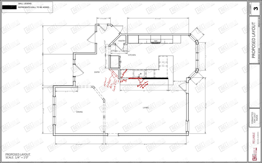 Carpenter Kitchen Plan Set Electrical Mark Ups 3 1024x638